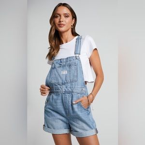 Levi’s Light Wash Short Overalls